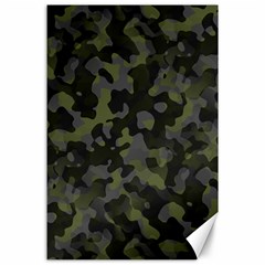 Camouflage Vert Canvas 24  X 36  by kcreatif