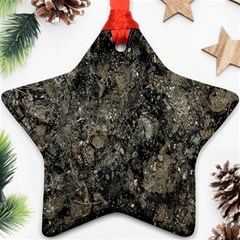 Grunge Organic Texture Print Ornament (star) by dflcprintsclothing