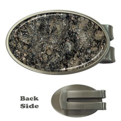 Grunge Organic Texture Print Money Clips (oval) 