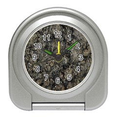 Grunge Organic Texture Print Travel Alarm Clock