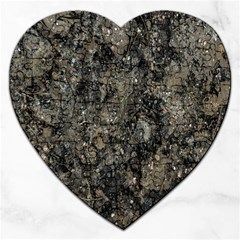 Grunge Organic Texture Print Jigsaw Puzzle (heart) by dflcprintsclothing