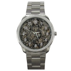 Grunge Organic Texture Print Sport Metal Watch by dflcprintsclothing