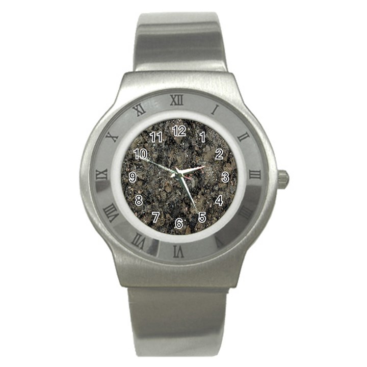 Grunge Organic Texture Print Stainless Steel Watch