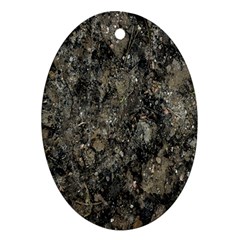 Grunge Organic Texture Print Oval Ornament (two Sides) by dflcprintsclothing