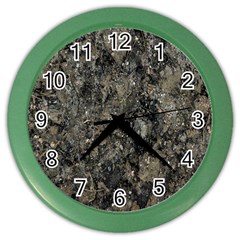 Grunge Organic Texture Print Color Wall Clock by dflcprintsclothing