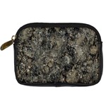 Grunge Organic Texture Print Digital Camera Leather Case Front