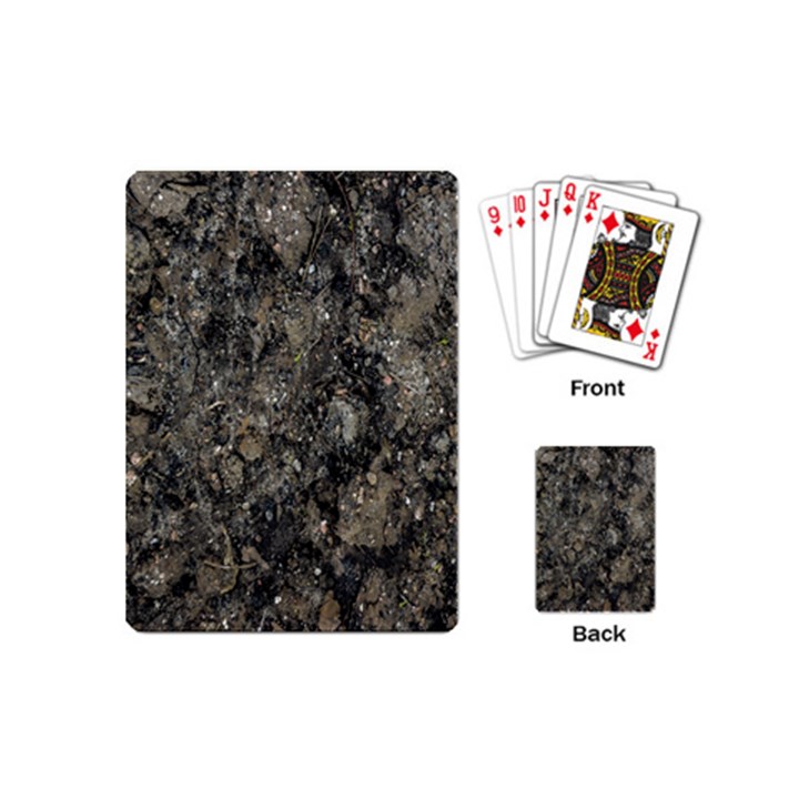 Grunge Organic Texture Print Playing Cards Single Design (Mini)