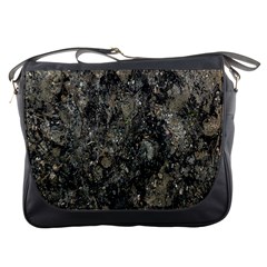 Grunge Organic Texture Print Messenger Bag by dflcprintsclothing