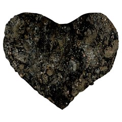 Grunge Organic Texture Print Large 19  Premium Heart Shape Cushions by dflcprintsclothing