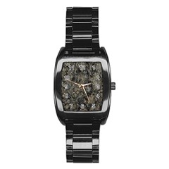 Grunge Organic Texture Print Stainless Steel Barrel Watch by dflcprintsclothing