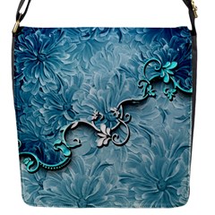 Wonderful Blue Flowers Flap Closure Messenger Bag (s) by FantasyWorld7