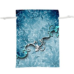 Wonderful Blue Flowers  Lightweight Drawstring Pouch (xl)