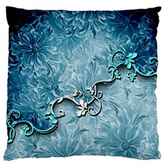 Wonderful Blue Flowers Standard Flano Cushion Case (one Side)