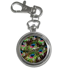 Peacock Feathers Color Plumage Key Chain Watches by Celenk