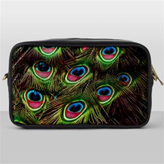 Peacock Feathers Color Plumage Toiletries Bag (one Side)