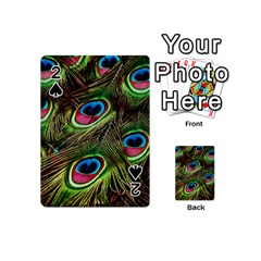 Peacock Feathers Color Plumage Playing Cards 54 Designs (mini) by Celenk