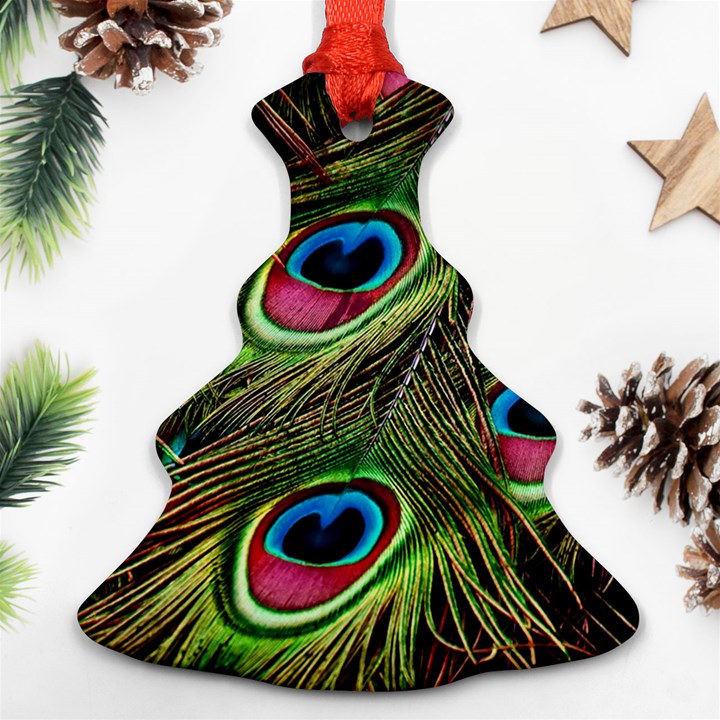 Peacock Feathers Color Plumage Ornament (Christmas Tree) 