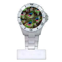 Peacock Feathers Color Plumage Plastic Nurses Watch