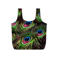 Peacock Feathers Color Plumage Full Print Recycle Bag (s)