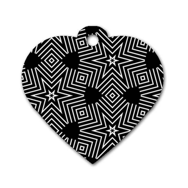 FORMES GEOMETRIQUES ETOILES/CARRES Dog Tag Heart (Two Sides)