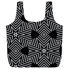 Formes Geometriques Etoiles/carres Full Print Recycle Bag (xxl)