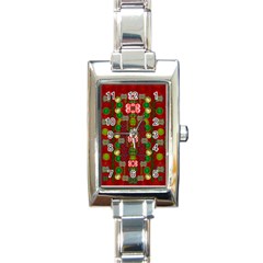 In Time For The Season Of Christmas An Jule Rectangle Italian Charm Watch