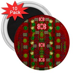 In Time For The Season Of Christmas An Jule 3  Magnets (10 pack) 