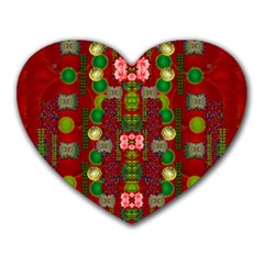 In Time For The Season Of Christmas An Jule Heart Mousepads