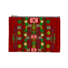 In Time For The Season Of Christmas An Jule Cosmetic Bag (Large)