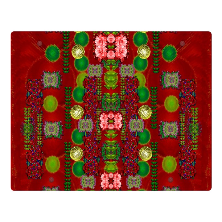 In Time For The Season Of Christmas An Jule Double Sided Flano Blanket (Large) 