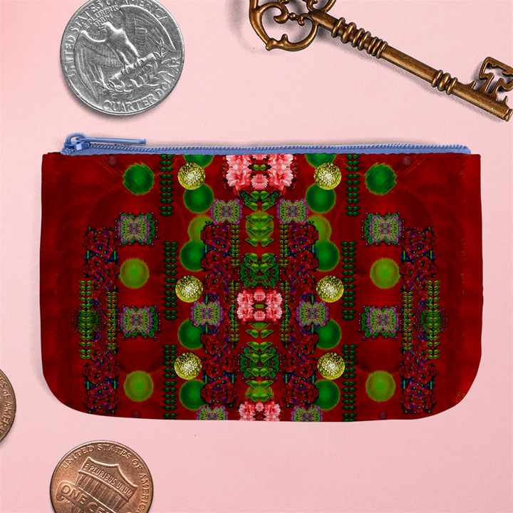 In Time For The Season Of Christmas An Jule Large Coin Purse