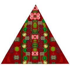 In Time For The Season Of Christmas An Jule Wooden Puzzle Triangle