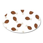 Turkey Leg Pattern - Thanksgiving Oval Magnet Front