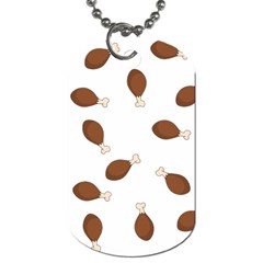 Turkey Leg Pattern - Thanksgiving Dog Tag (two Sides) by Valentinaart