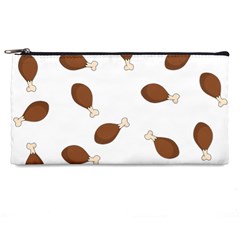 Turkey Leg Pattern - Thanksgiving Pencil Cases by Valentinaart