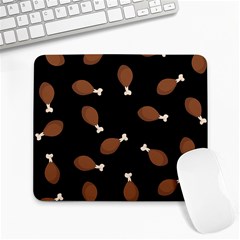 Turkey Leg Pattern - Thanksgiving Large Mousepads by Valentinaart