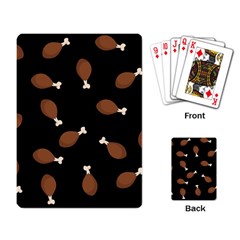 Turkey Leg Pattern - Thanksgiving Playing Cards Single Design (rectangle) by Valentinaart