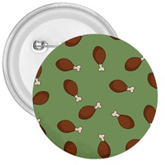 Turkey Leg Pattern - Thanksgiving 3  Buttons by Valentinaart