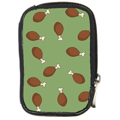 Turkey Leg Pattern - Thanksgiving Compact Camera Leather Case by Valentinaart