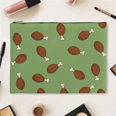 Turkey Leg Pattern - Thanksgiving Cosmetic Bag (xl) by Valentinaart