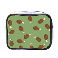 Turkey Leg Pattern - Thanksgiving Mini Toiletries Bag (one Side) by Valentinaart