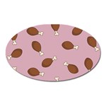 Turkey Leg Pattern - Thanksgiving Oval Magnet Front