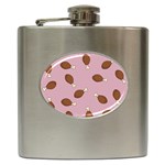 Turkey Leg Pattern - Thanksgiving Hip Flask (6 oz) Front