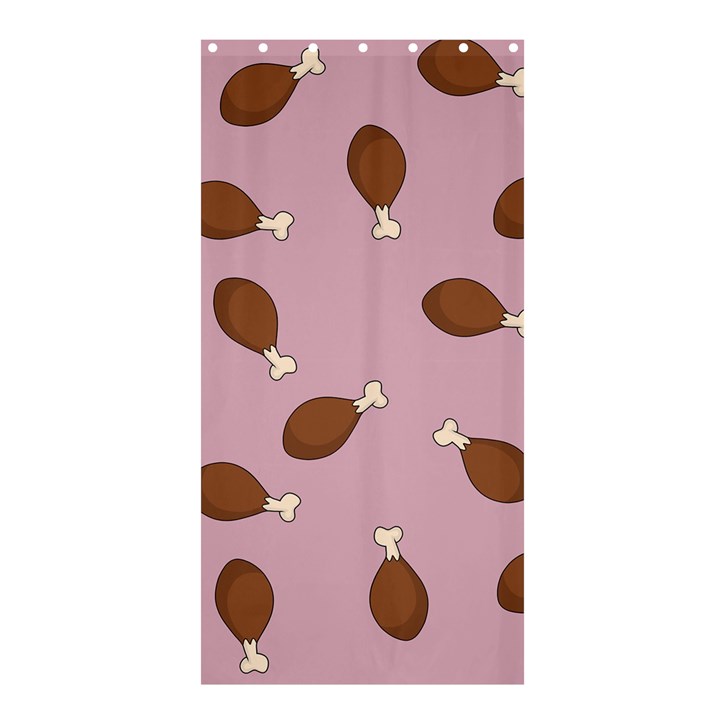 Turkey Leg Pattern - Thanksgiving Shower Curtain 36  x 72  (Stall) 