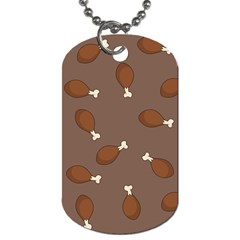 Turkey Leg Pattern - Thanksgiving Dog Tag (two Sides) by Valentinaart