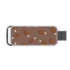 Turkey Leg Pattern - Thanksgiving Portable Usb Flash (two Sides) by Valentinaart