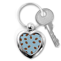 Turkey Leg Pattern - Thanksgiving Key Chain (heart) by Valentinaart