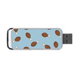 Turkey Leg Pattern - Thanksgiving Portable USB Flash (One Side) Front