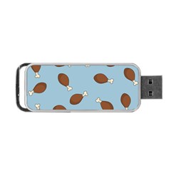 Turkey Leg Pattern - Thanksgiving Portable Usb Flash (two Sides)