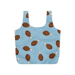 Turkey Leg Pattern - Thanksgiving Full Print Recycle Bag (s) by Valentinaart